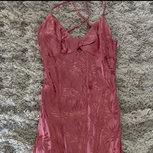 Lulu's Pink Floral Maxi Dress